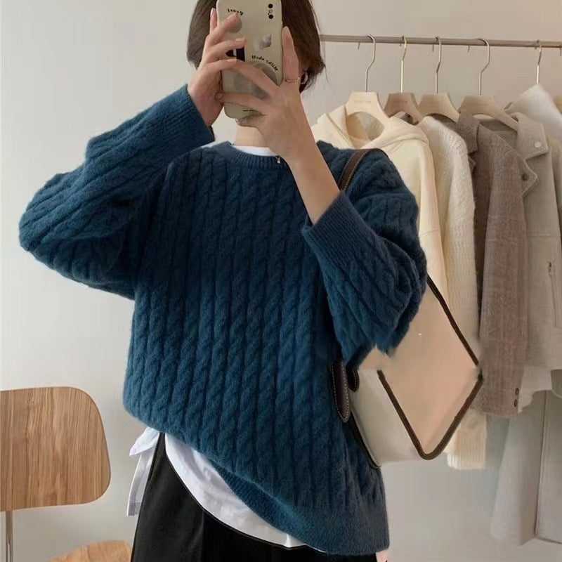 Femme Cozy Kabelstrik Pullover Sweater Stilla