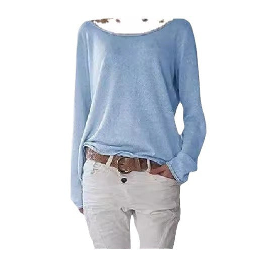 Dame afslappet Off-Shoulder top i let stof med bred pasform Stilla