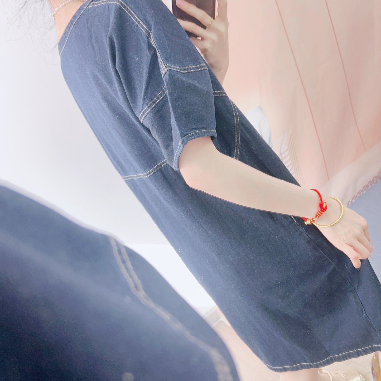 Dame Denim Kjole med afslappet snit og praktiske knapdetaljer Stilla