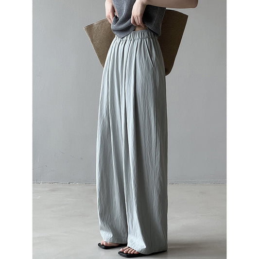 Dame afslappet Palazzo-bukser med elastisk talje og bredt ben Stilla