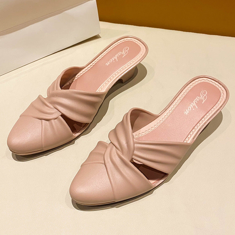 Dame elegante og komfortable mules med flettet overdel Stilla