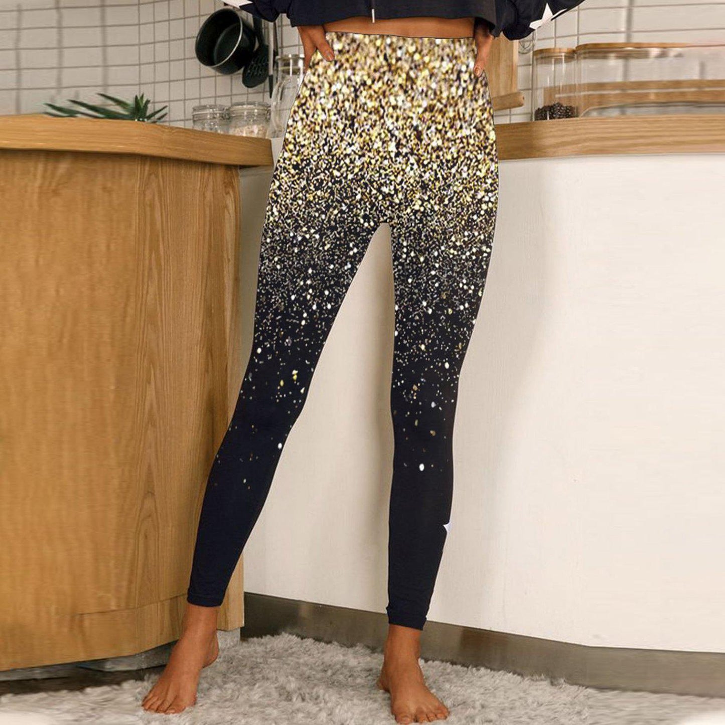 Kvinder Glitrende Ombre Leggings Stilla