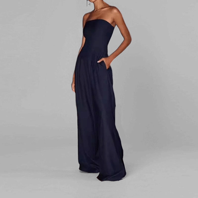 Dame Strapless Jumpsuit med strømlinet design og praktiske lommer Stilla
