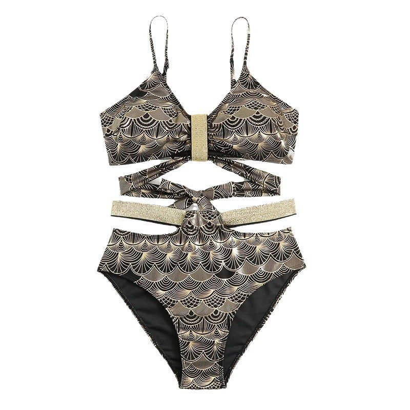 Dame Cut-Out Høj Talje Bikini Sæt Stilla 1750840092