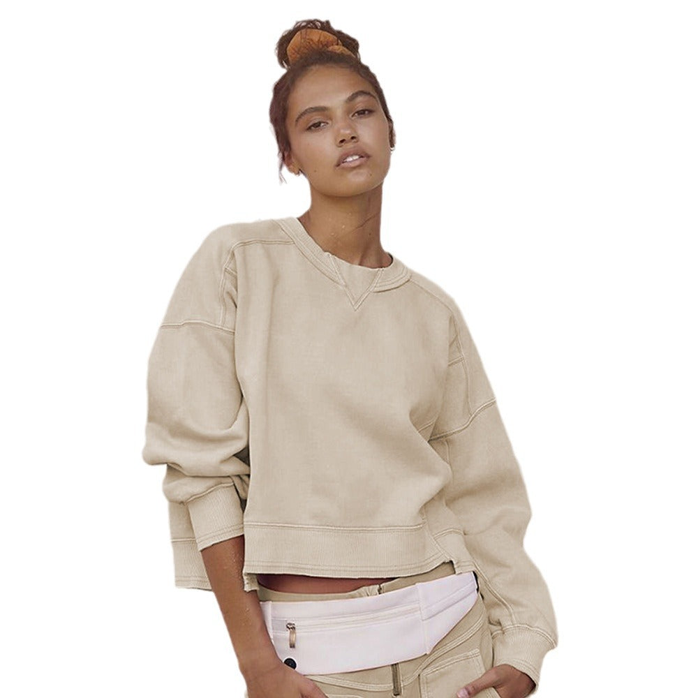 Dame afslappet oversized sweatshirt med strategiske syninger Stilla