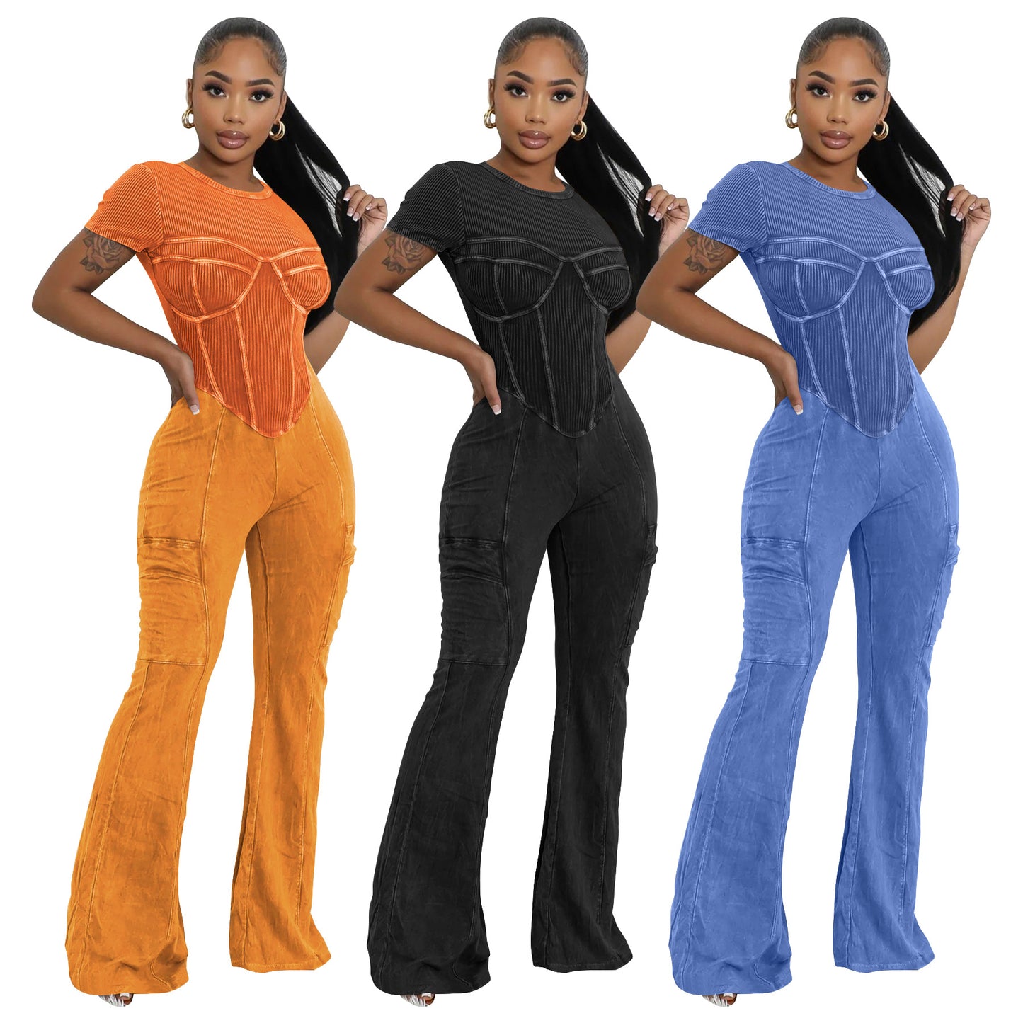 Dame figurtilpasset Jumpsuit med innovative detaljer og skræddersyet design Stilla