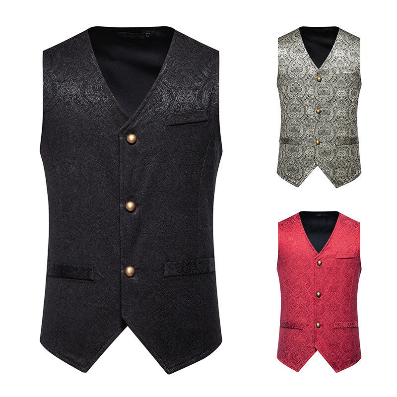 Herrer Elegant Mønstret Vest Stilla