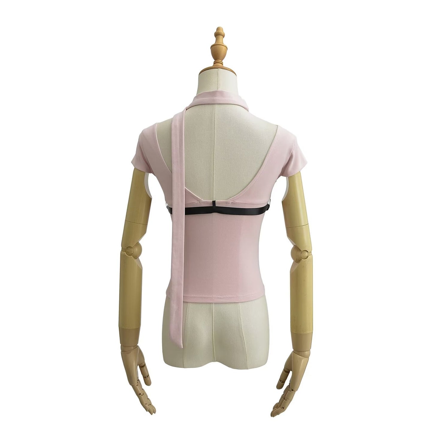 Dame Cut-out top med sødt båndaccent Stilla