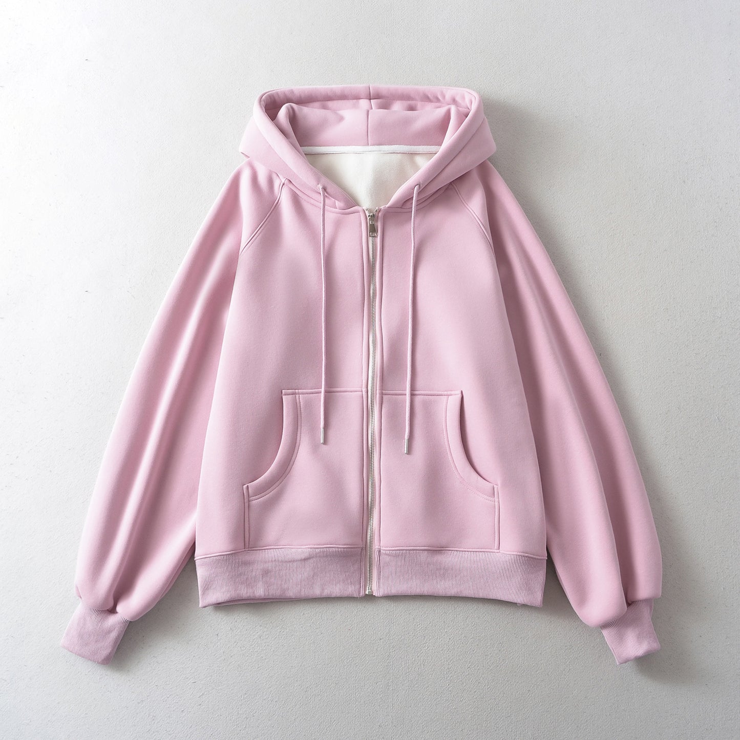 Dame afslappet hættejakke i oversized snit med sideindkapsling og høj kvalitet bomuldsblanding Stilla