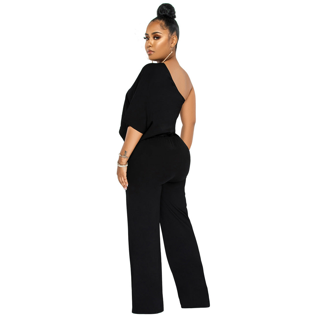 Dame En-sidet Jumpsuit med elegant skæring og bredt ben Stilla