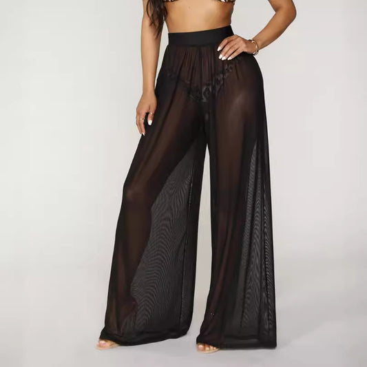 Dame jumpsuit med bred ben og raffineret udskæring Stilla