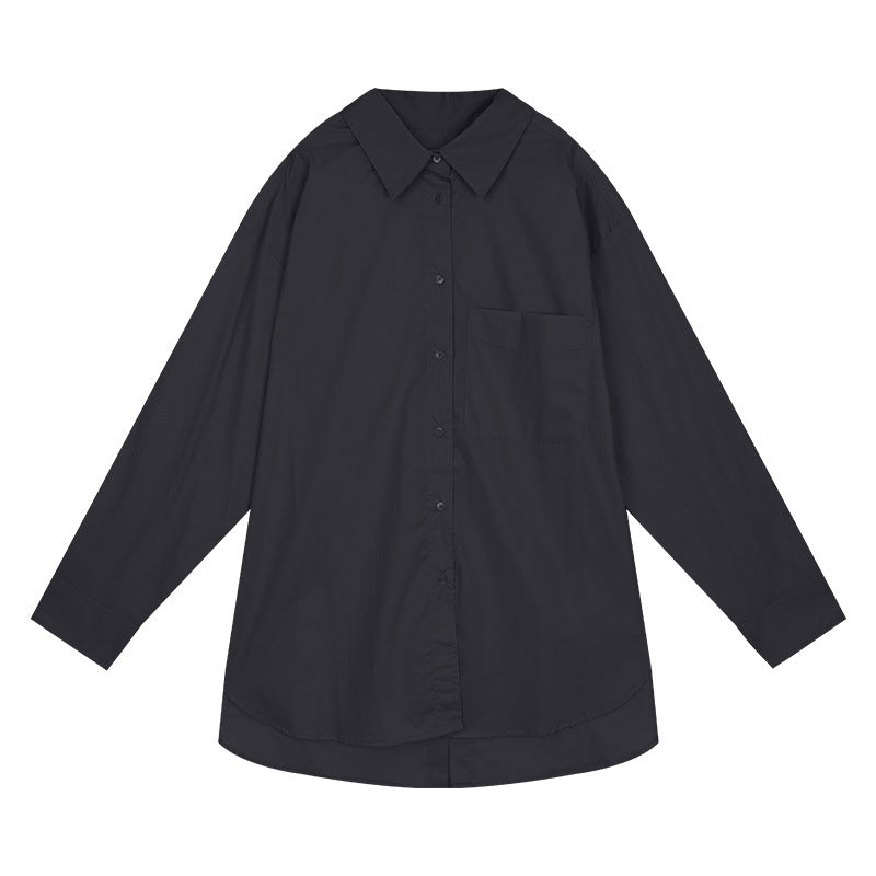 Dame afslappet bluse med moderne snit og praktisk brystlomme Stilla