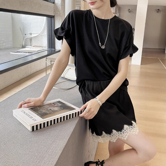 Dame afslappet oversized T-shirt med voluminøse ærmer Stilla