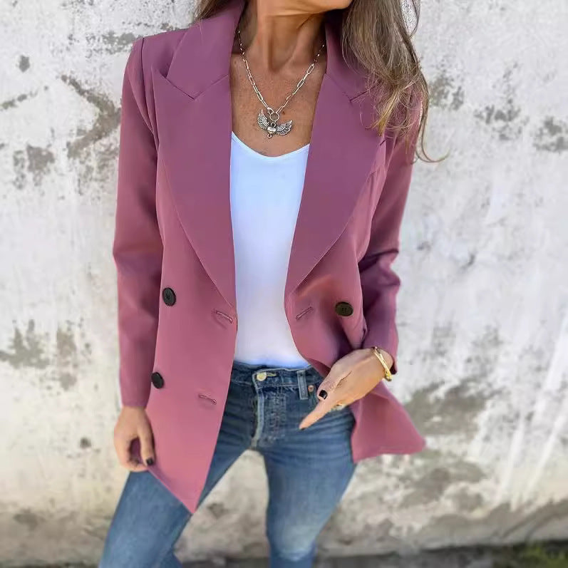 Dame Dobbelt ventileret Blazer med elegant taljering og moderne knapdetaljer Stilla