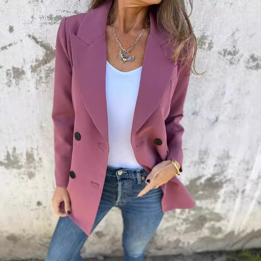 Dame Dobbelt ventileret Blazer med elegant taljering og moderne knapdetaljer Stilla