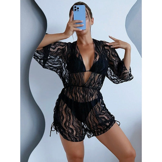Femme Gennemsigtig Strand-Overtræk Jumpsuit Stilla