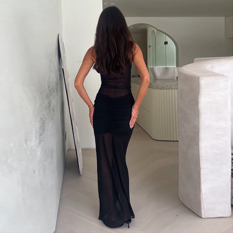 Dame Elegant Gennemsigtigt Maxikjole Stilla