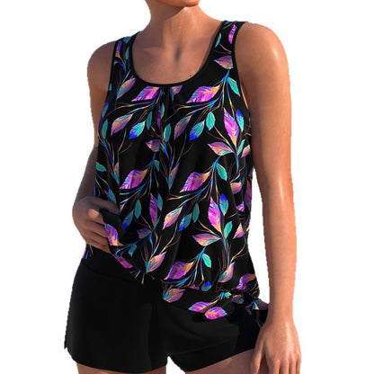 Damer blomsterprint svømmetrøjer og shorts sæt Stilla