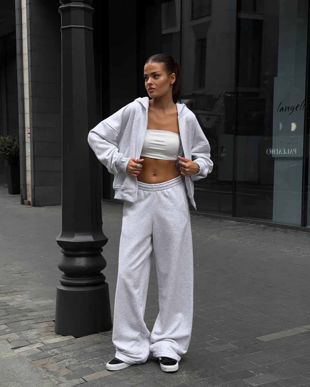 Dame afslappet hoodie og løs joggingbukser Stilla