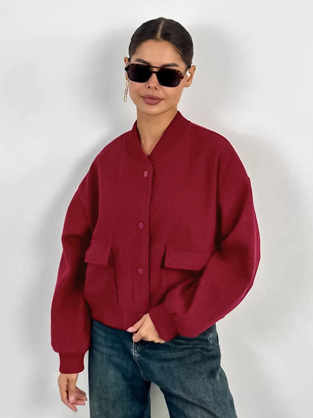 Dame afslappet oversized jakke med praktiske lommer og moderne design Stilla