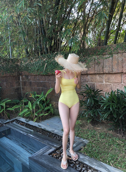 Dame elegant heldragt badetøj med justerbare spaghetti-stropper Stilla