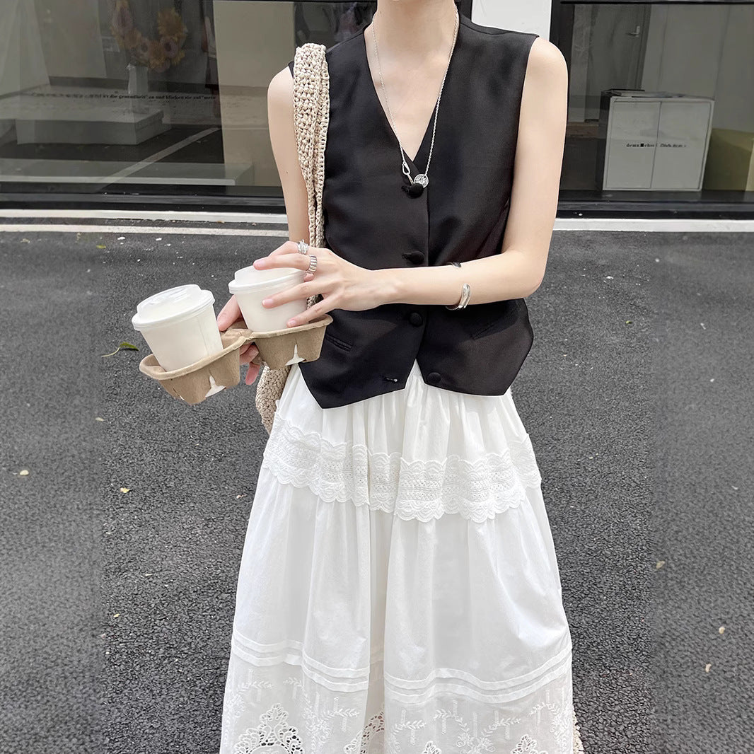 Dame elegant figursyet vest Stilla