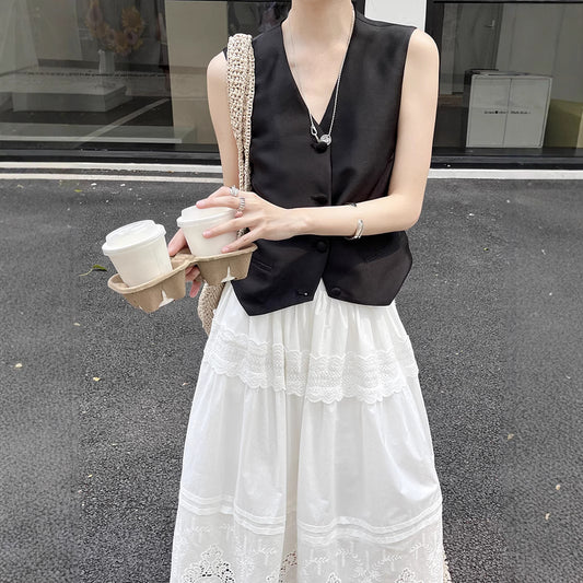 Dame elegant figursyet vest Stilla