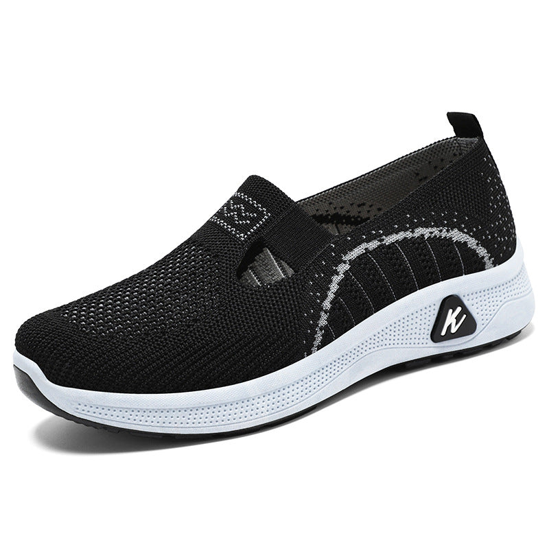 Dame Airy Slip-On Fitness Sneakers med åndbart strikket overmateriale Stilla
