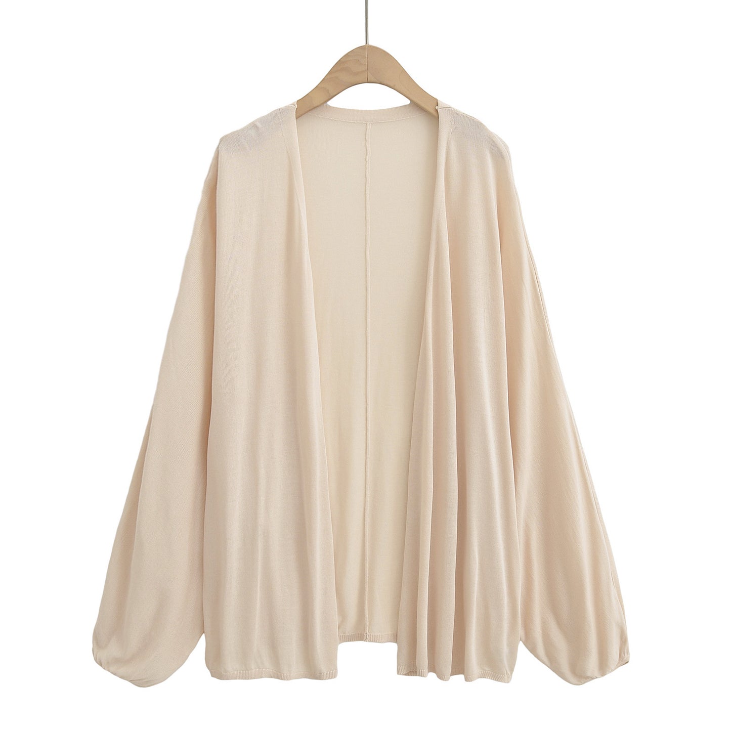 Dame afslappet cardigan i blød bomuldsblanding med elegant pasform og vidt skårne ærmer Stilla