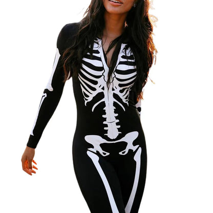 Femme Skeleton Print Bodysuit Stilla