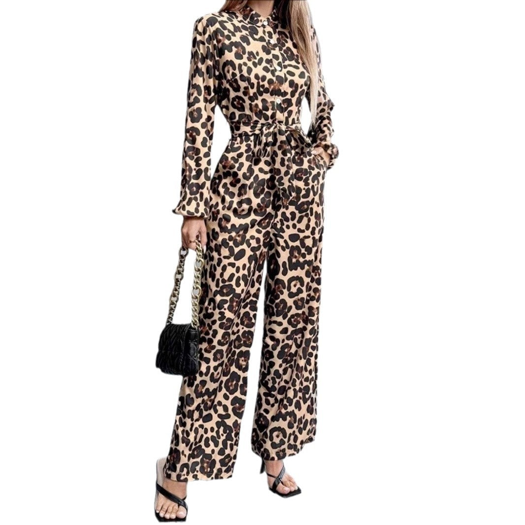 Dame Casual Jumpsuit i modetrend med smalt taljebælte Stilla