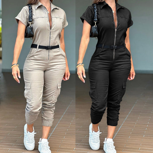 Dame cargo-jumpsuit med figursyet snit Stilla