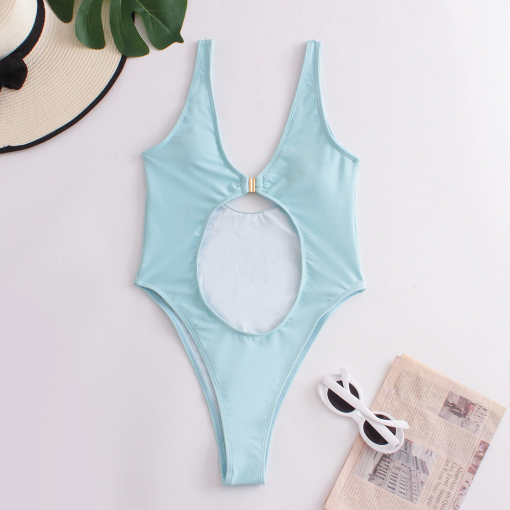 Dame Cut-Out Dyb V Badedragt Stilla