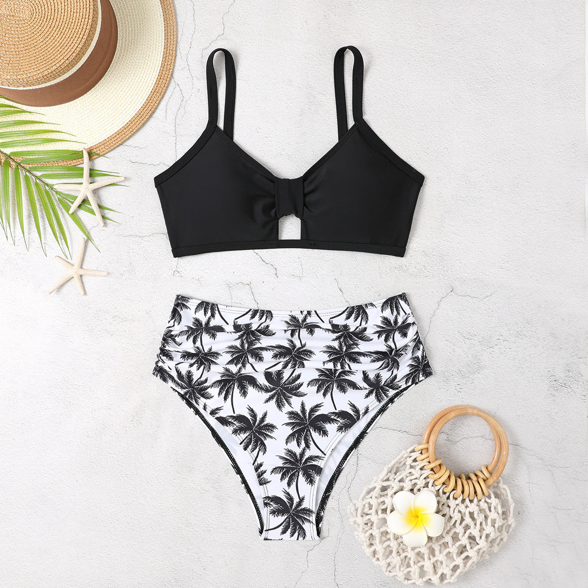 Dame Dækkende Bikini-Sæt med botanisk mønster Stilla