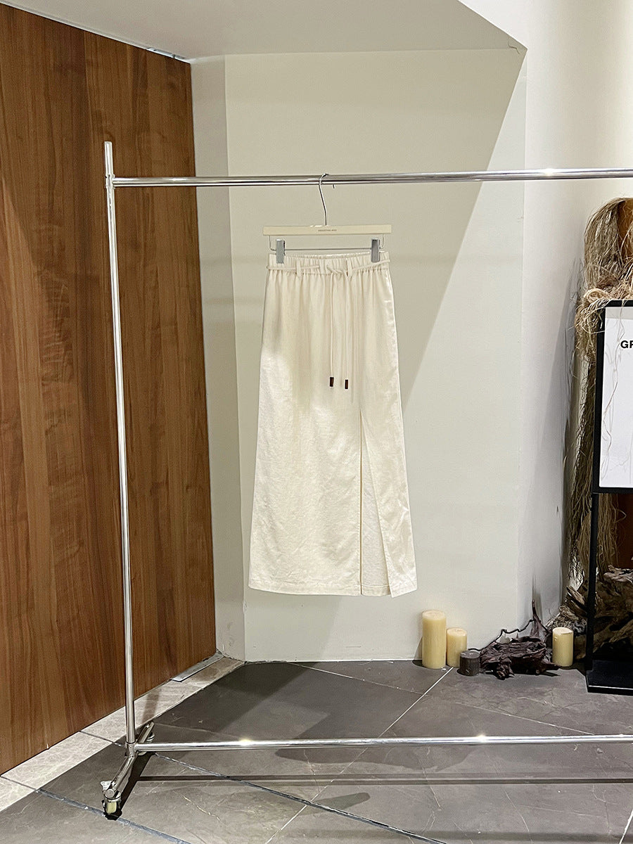 Dame afslappet nederdel med elastisk talje Stilla