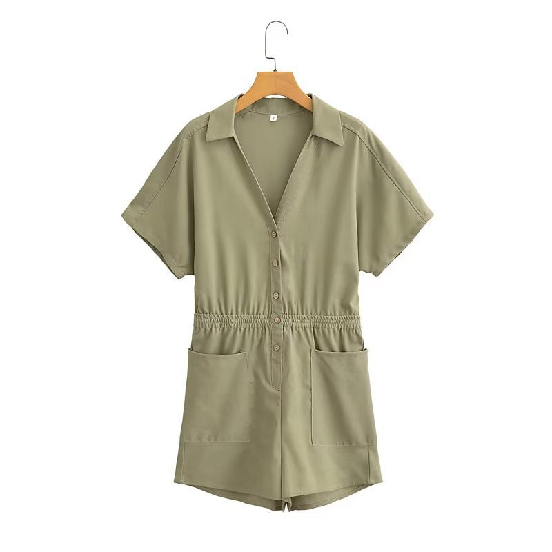 Dame jumpsuit med elastisk talje og praktiske lommer Stilla