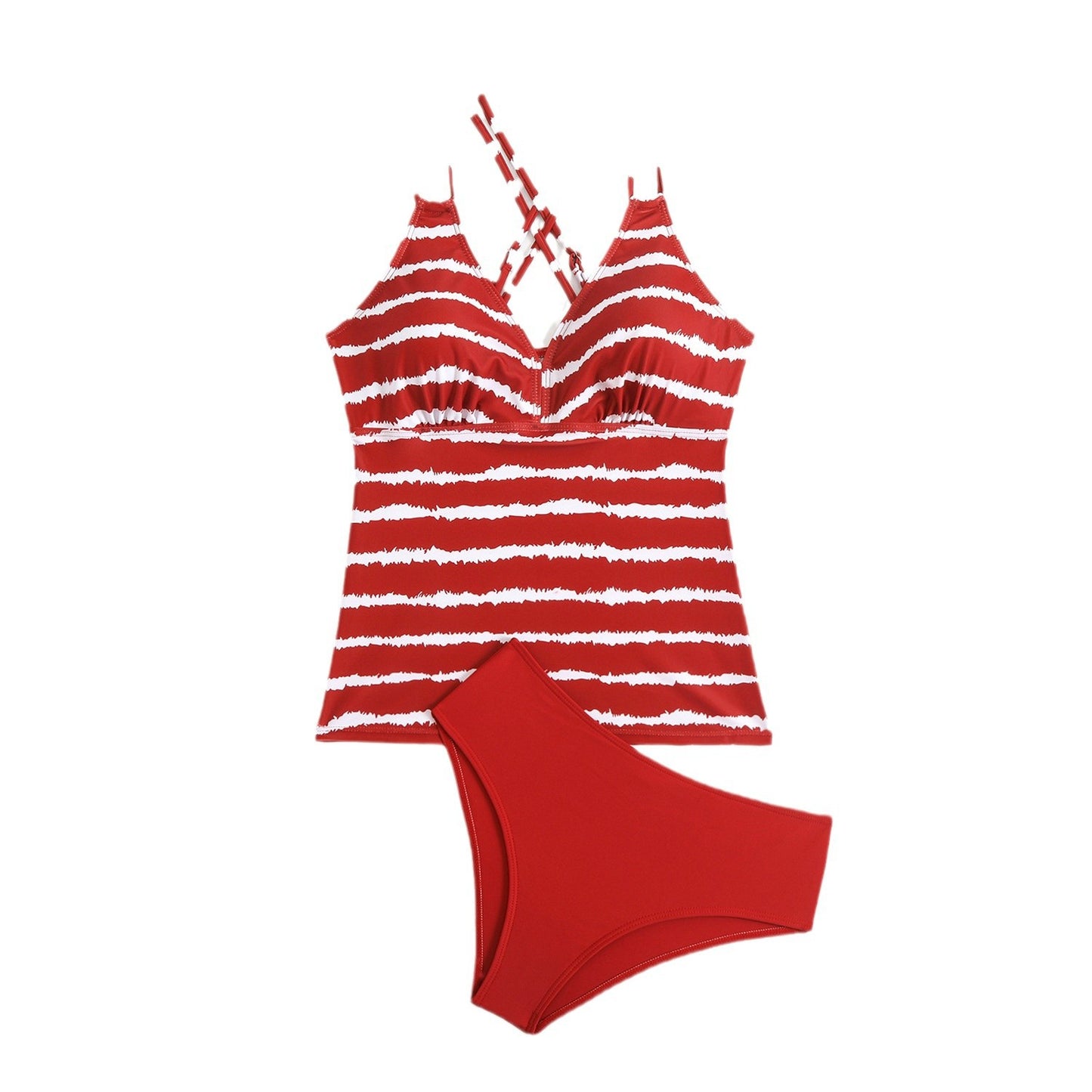 Dame Cross-Back stribet Tankini Sæt Stilla