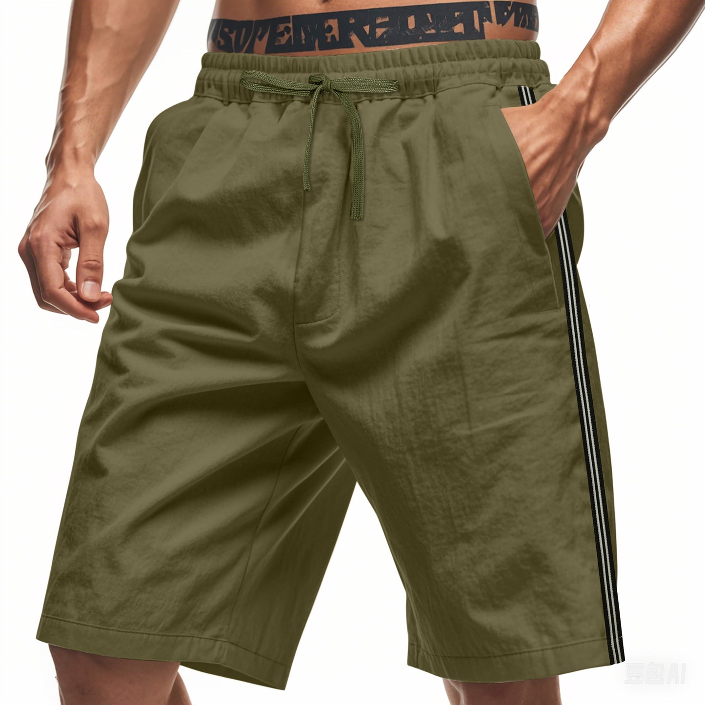 Herrer afslappede sportshorts med sidebånd Stilla