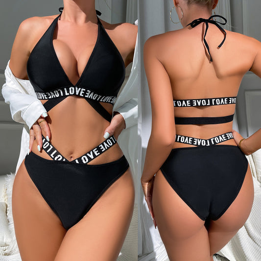 Dame Sportslig Cutout Bikini Sæt Stilla