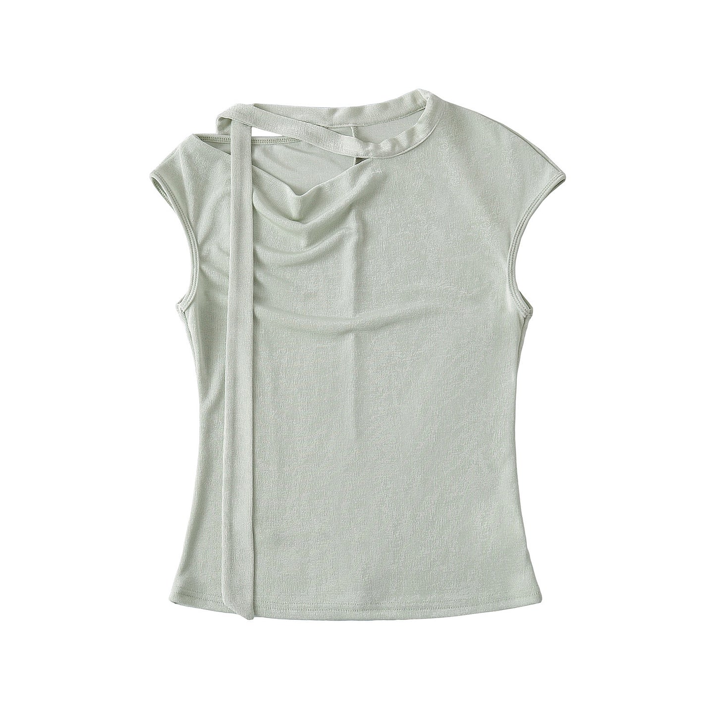 Dame elegant indpakningsoberdel med justerbare stropper og asymmetrisk snit Stilla