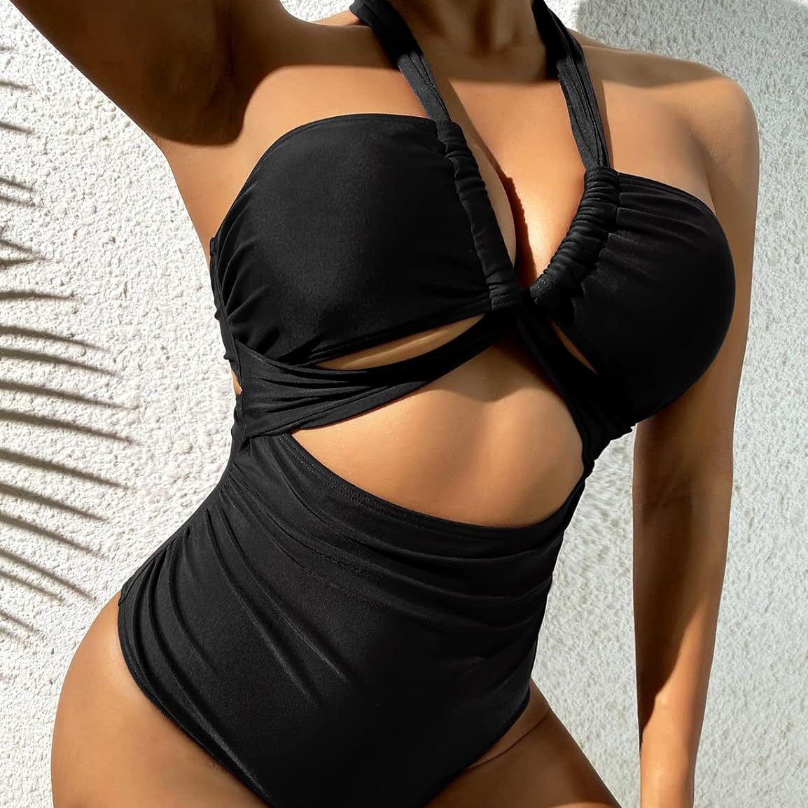 Dame Cut-Out Enfarvet Badetøj Stilla