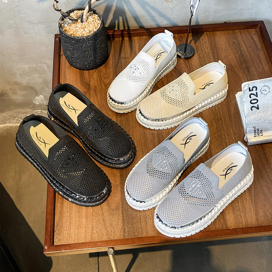 Dame sneakers med åndbart mesh-overtøj og funklende accenter Stilla