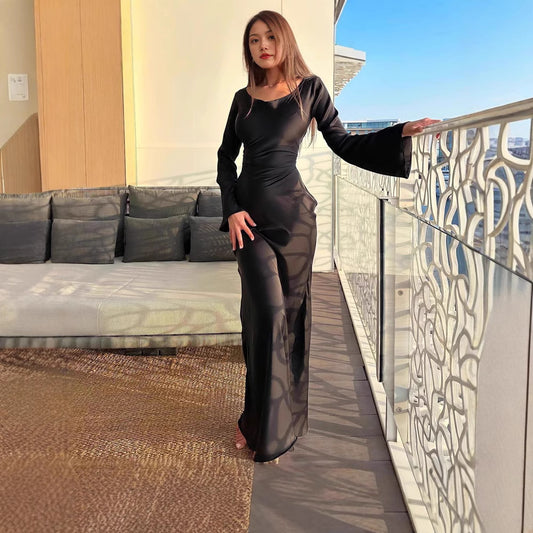 Dame Elegant aften kjole med brede ærmer Stilla