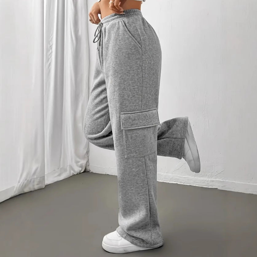 Dame afslappet Cargo-bukser med elastisk talje og praktiske lommer Stilla