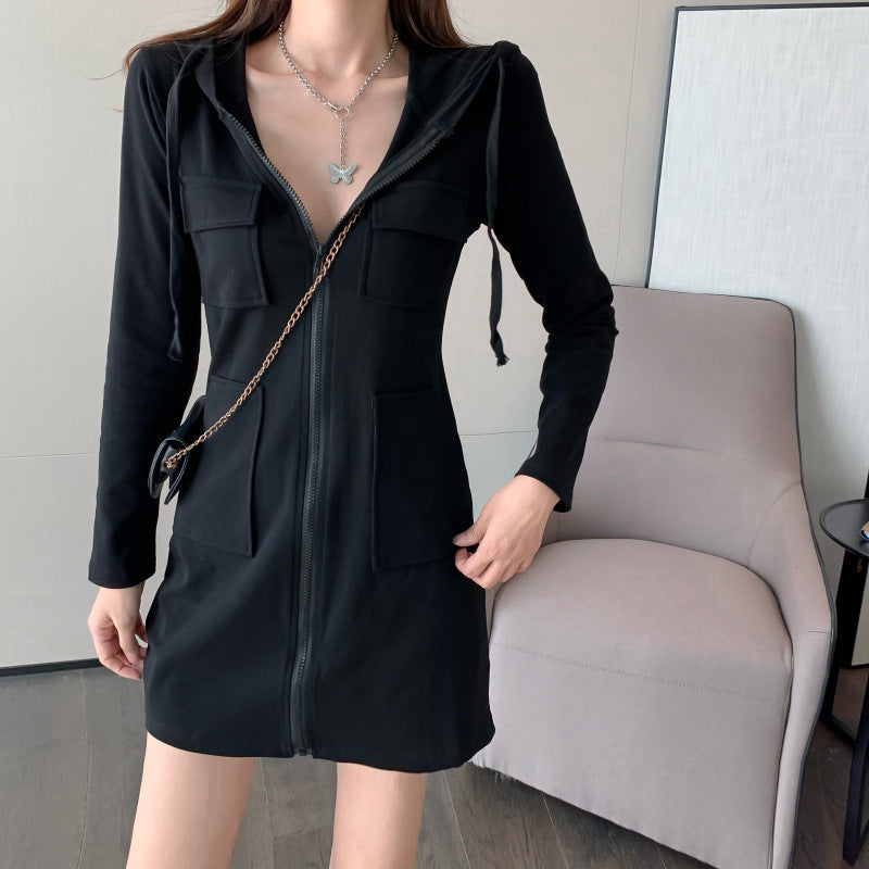 Femme Utility Zip-Up Mini Kjole Stilla