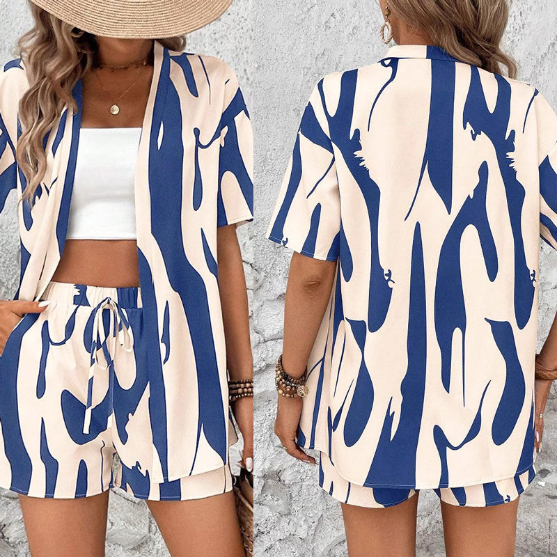 Dame Abstract Print Lounge Sæt Stilla