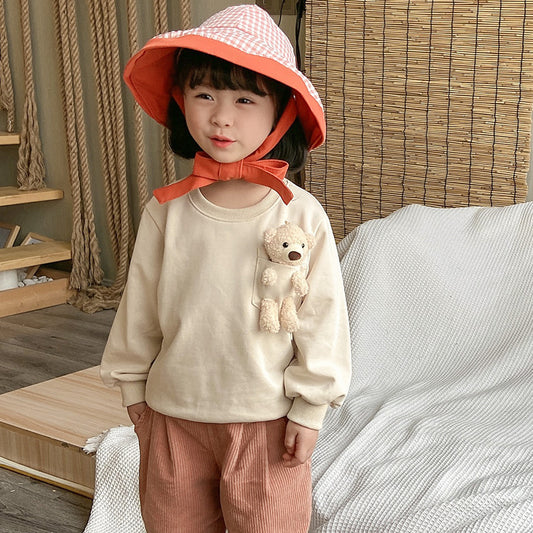 Børne Sweatshirt med adorabelt Teddy Bjørn Design Stilla