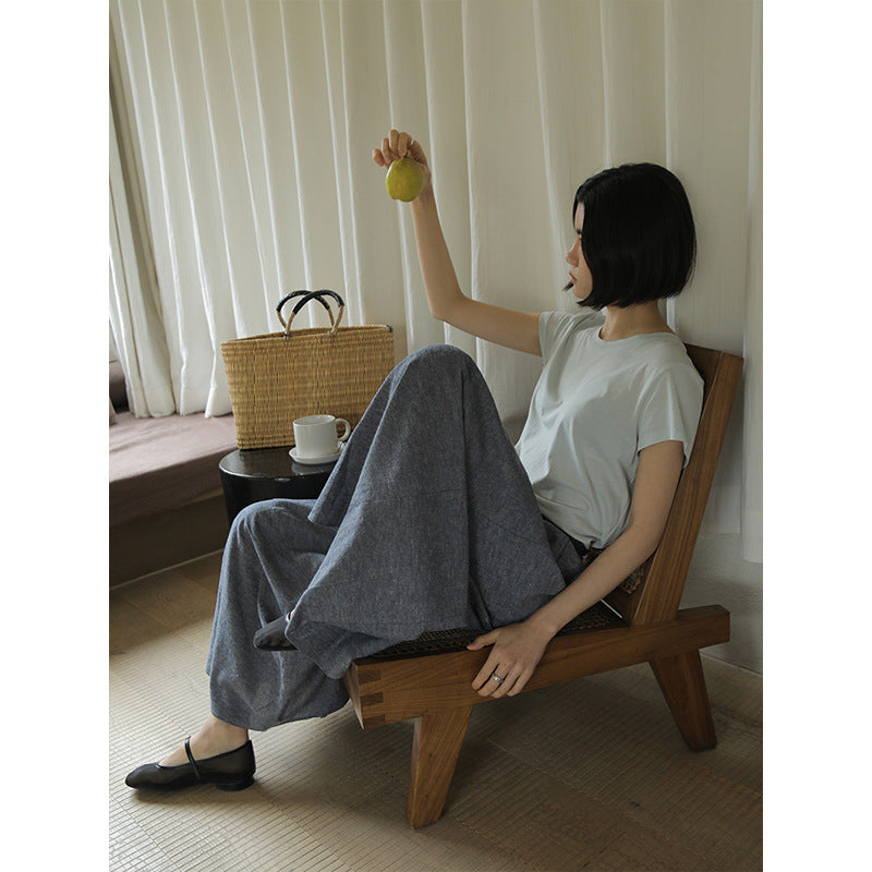 Dame elegant Bredben-bukser med elastisk talje og stilfuldt design Stilla