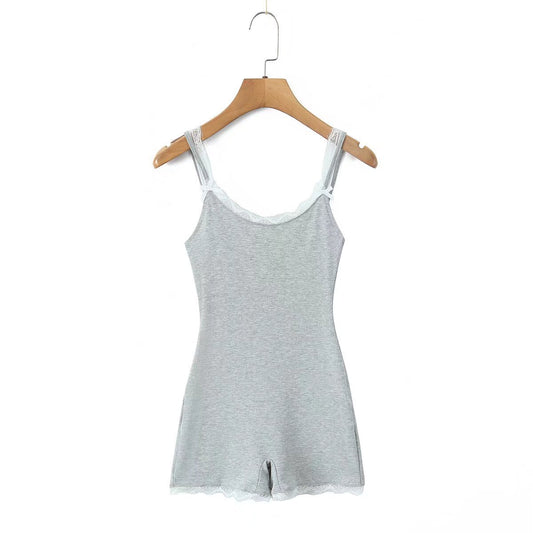 Dame behagelig jumpsuit med elegante blonde accenter Stilla