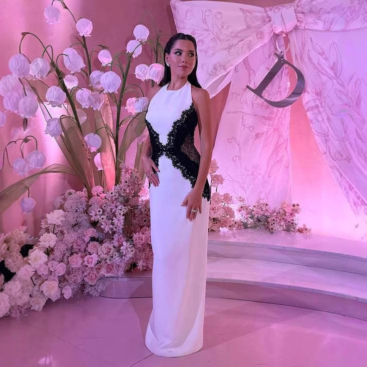 Dame Elegant brudekjole med gennemsigtige spids-detaljer og tætsiddende snit Stilla